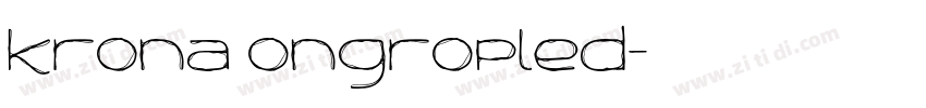 krona ongropled字体转换